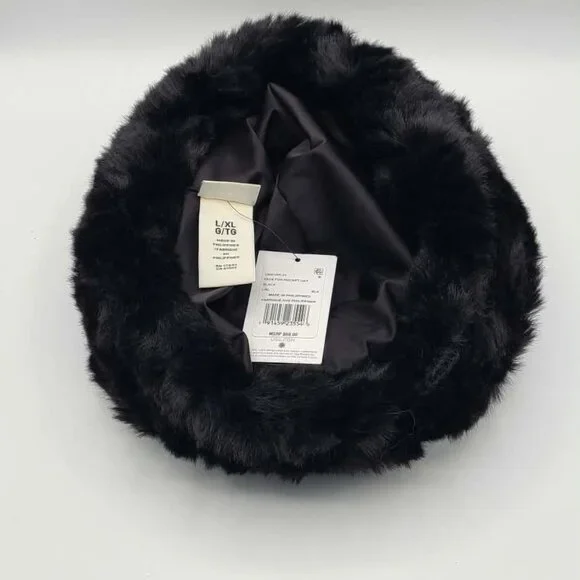 UGG Black Faux-Fur Bucket Hat 76101900_1?w=400 main image 3